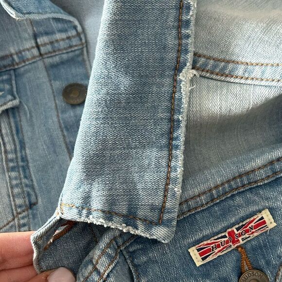 Hudson Jeans Girls’s Light Wash Denim Jacket Size XL - Picture 5 of 11